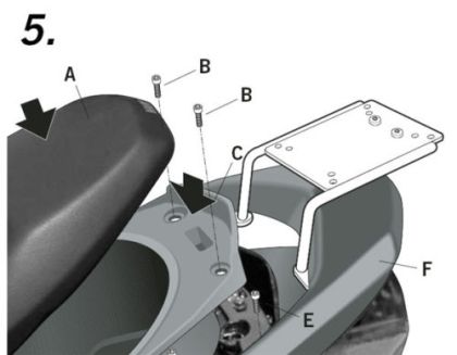 Монтажен комплект за куфари SHAD TOP MASTER YAMAHA CYGNUS 125 '07