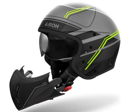 Κράνος σκούτερ AIROH J110 λεπτό κίτρινο ματ