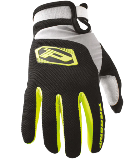 Motocross gloves PROGRIP 4010 YELLOW FLUO/BLACK/GREY