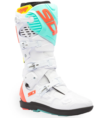 Motocross boots SIDI CROSSFIRE 3 SRS WHITE/FLUO MINT/CORAL