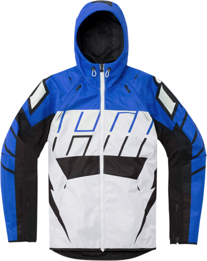 Textile motorcycle jacket ICON AIRFORM RETRO BLUE