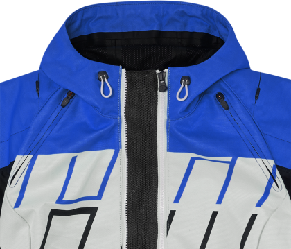 Textile motorcycle jacket ICON AIRFORM RETRO BLUE