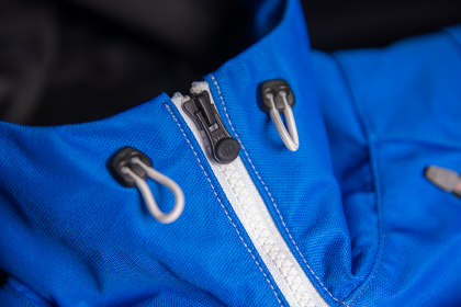 Textile motorcycle jacket ICON AIRFORM RETRO BLUE