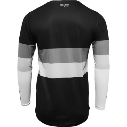 Motocross Jersey THOR HALLMAN DIFFER DRAFT ΜΑΥΡΟ/ΛΕΥΚΟ