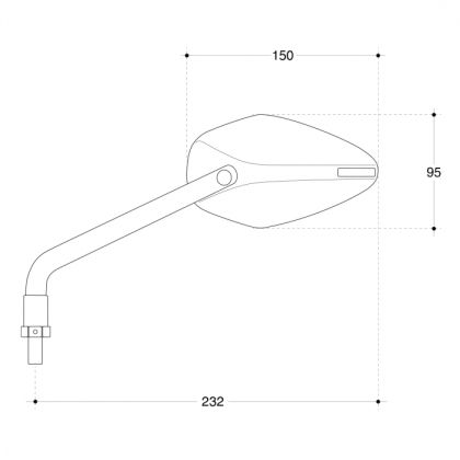 Oglinzi moto BARRACUDA EGO-CARBON