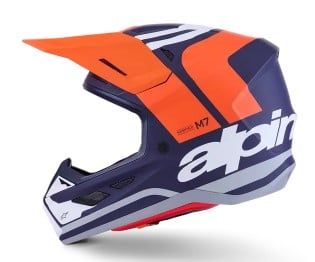 Motocross helmet ALPINESTARS SM7 CORE ORAN/BLUE