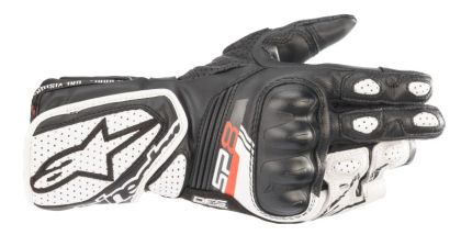 WOMEN'S LEATHER MOTORCYCLE GLOVES ALPINESTARS STELLA SP-8 V3 BLACK/WHITE