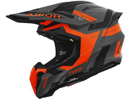 Motocross helmet AIROH TWIST 3 DYNASTY ORANGE MATT