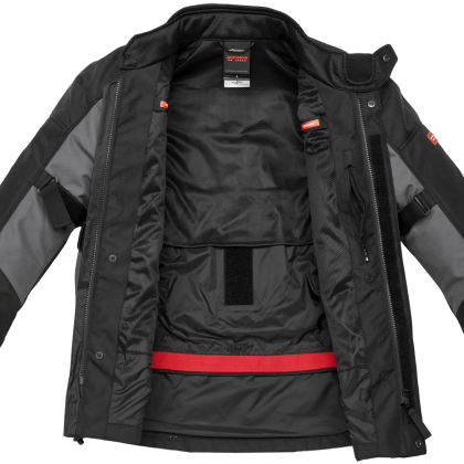 Υφασμάτινο μπουφάν μοτοσικλέτας TRAVELER 2 H2OUT ΜΑΥΡΟ/ΣΧΙΤΡΙΝΕΣ
