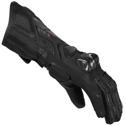 Mănuși de femei din piele pentru motociclete SPIDI STR-6 Negru