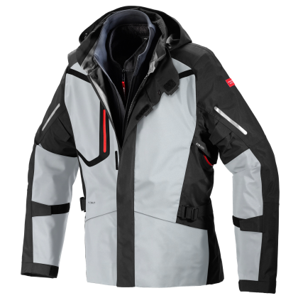 Textile motorcycle jacket SPIDI Mission-T H2Out Black/Ice