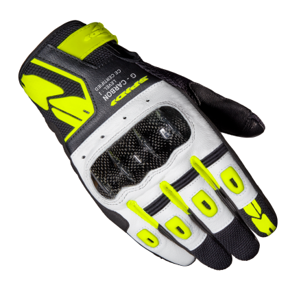 Moto gloves SPIDI G-CARBON BLACK/FLUO YELLOW