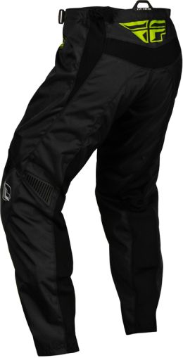 Pantaloni de motocross FLY RACING F-16 pentru copii - negru/verde neon/gri deschis