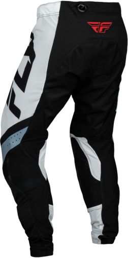 Pantaloni de motocross FLY RACING Lite- Negru/Alb/Denim Gri