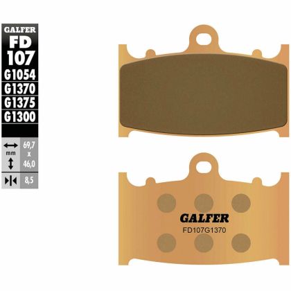 Plăcuțe față pentru motociclete Galfer COMPOUND SINTERIZAT FD107G1370