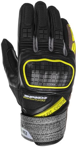 Moto gloves SPIDI X-FORCE BLACK/FLUO