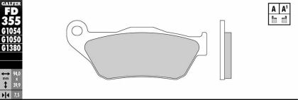 Front motorcycle pads Galfer SEMI METAL FD355G1054