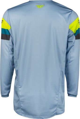 FLY RACING Kinetic Prix Motocross Shirt- Ice Grey/Charcoal/Hi-Vis