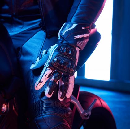 Мото ръкавици SPIDI Carbo Kangaroo BLACK/WHITE