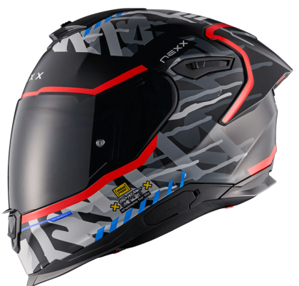 Helmet NEXX Y100R URBANGRAM BLACK RED MATT