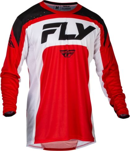 Tricou motocross FLY RACING Lite- Roșu/Alb/Negru
