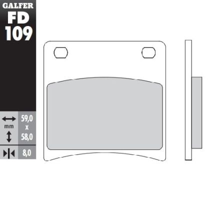 Предни мото накладки Galfer SEMI METAL FD109G1054