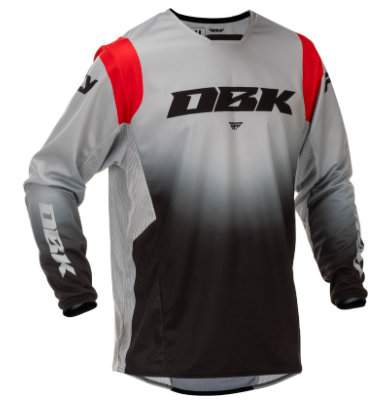 Tricou motocross FLY RACING Kinetic DBK Ediție Specială - Gri/Negru/Roșu
