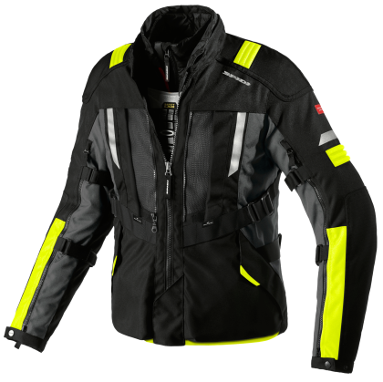 Textile motorcycle jacket SPIDI MODULAR YELLOW FLUO
