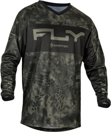 Tricou motocross FLY RACING F-16 Riding Kryptec S.E. - Gri mușchi/Negru