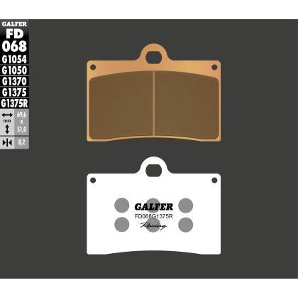 Предни мото накладки Galfer SINTERED RACING COMPOUND FD068G1375R