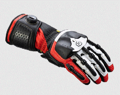 Leather gloves KNOX Handroid MK5 RED