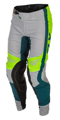 Pantaloni de motocross FLY RACING - Gri/Lime/Turcoaică