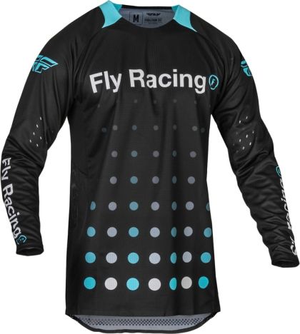 Tricou FLY RACING Evolution DST Strobe Motocross - Negru/Albastru electric
