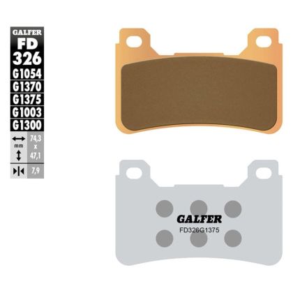Galfer SINTERED COMPOUND Μπροστινά Moto Pads FD326G1375
