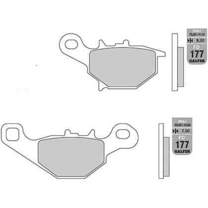 Tampoane fata moto Galfer SEMI METAL FD177G1054
