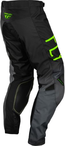 Pantaloni de motocross pentru copii FLY RACING Kinetic Prodigy - Carbune/Verde Neon/Albastru adevărat