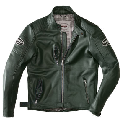 Δερμάτινο μπουφάν μοτοσικλέτας SPIDI CLUBBER GREEN/ICE