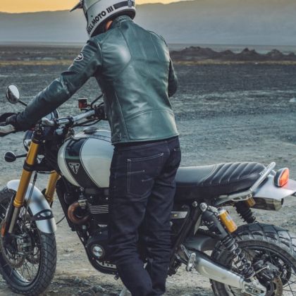 Δερμάτινο μπουφάν μοτοσικλέτας SPIDI CLUBBER GREEN/ICE