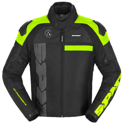 Textile motorcycle jacket SPIDI PROGRESSIVE NET H2OUT Yellow fluo