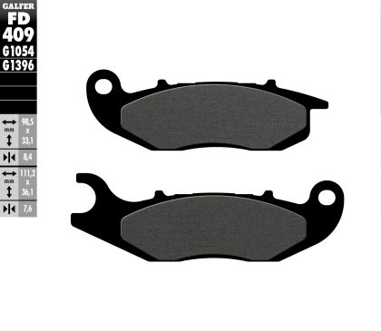 Предни мото накладки Galfer SEMI METAL FD409G1054