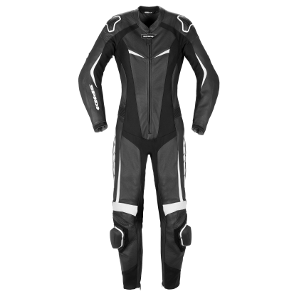 Women's Leather Motorcycle Gear SPIDI TRACK PERF PRO Black/White