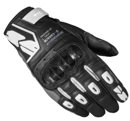 Women's motorcycle gloves SPIDI G-CARBON Black/White
