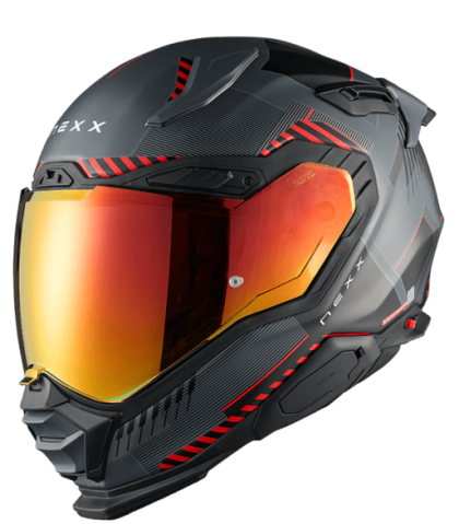 Κράνος NEXX X.WST3 FLUENCE ΓΚΡΙ ΚΟΚΚΙΝΟ ΜΑΤ