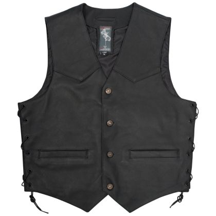 Кожен мото елек A-PRO WILD BLACK