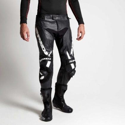 Leather pants SPIDI RR PRO WARRIOR BLACK/WHITE