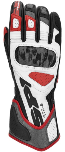 Leather motorcycle gloves SPIDI STR-6 Red