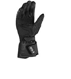 Leather motorcycle gloves SPIDI STS-3 BLACK