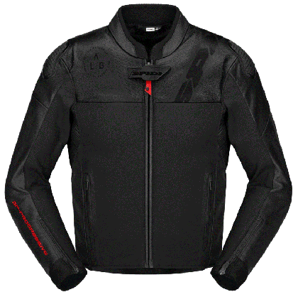 Leather motorcycle jacket SPIDI DP PROGRESSIVE HYBRID PERFORATED BLACK