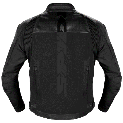 Leather motorcycle jacket SPIDI DP PROGRESSIVE HYBRID PERFORATED BLACK