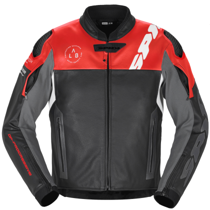 Leather motorcycle jacket SPIDI DP PROGRESSIVE LEATHER Red